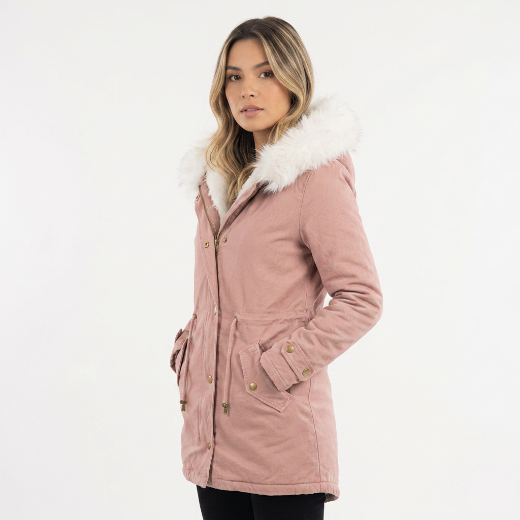 Chaqueta Invierno Capucha Botones