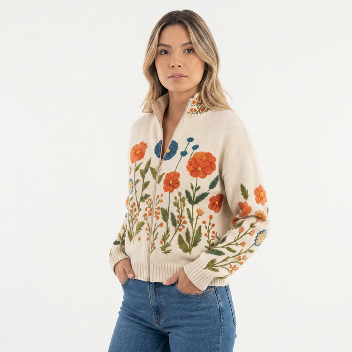 Chaqueta Cuello Alto Forro Polar
