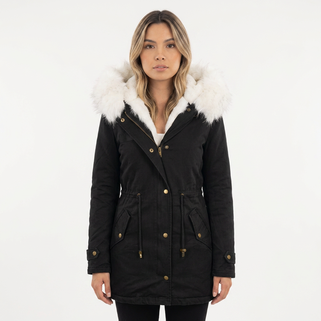 Chaqueta Invierno Capucha Botones