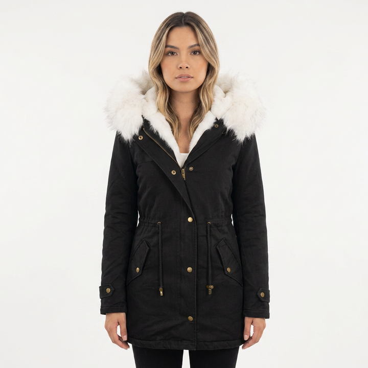 Chaqueta Invierno Capucha Botones