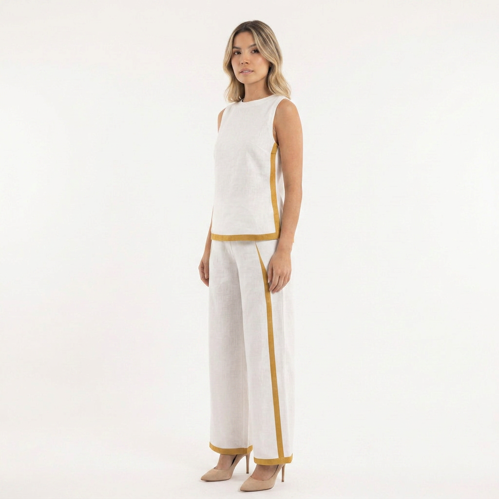 Conjunto Top Pantalón Ancho