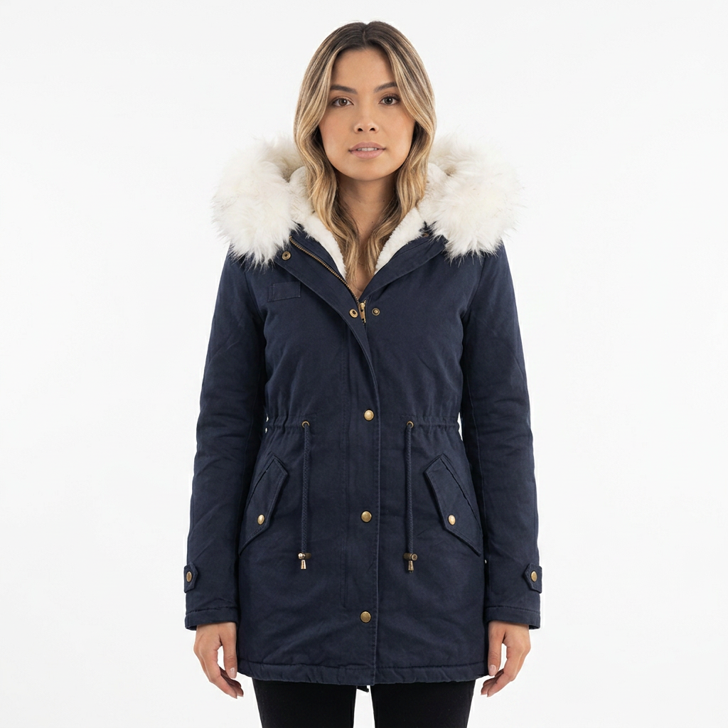 Chaqueta Invierno Capucha Botones