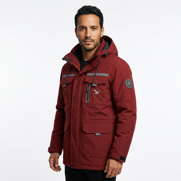 Chaqueta Impermeable Capucha Hombre