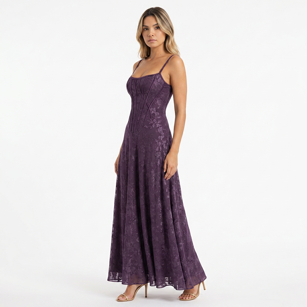 Vestido Fiesta Corsé Floral