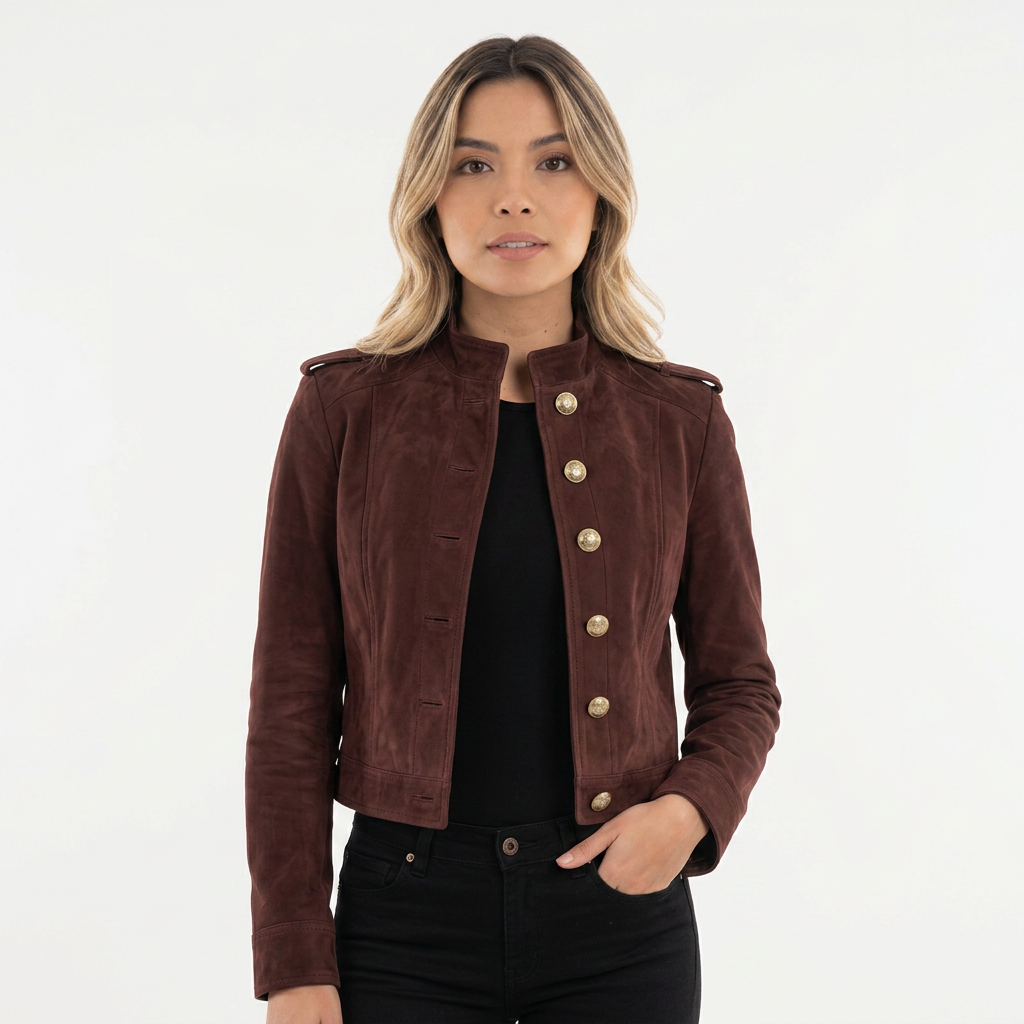 Chaqueta Ante Corta Retro