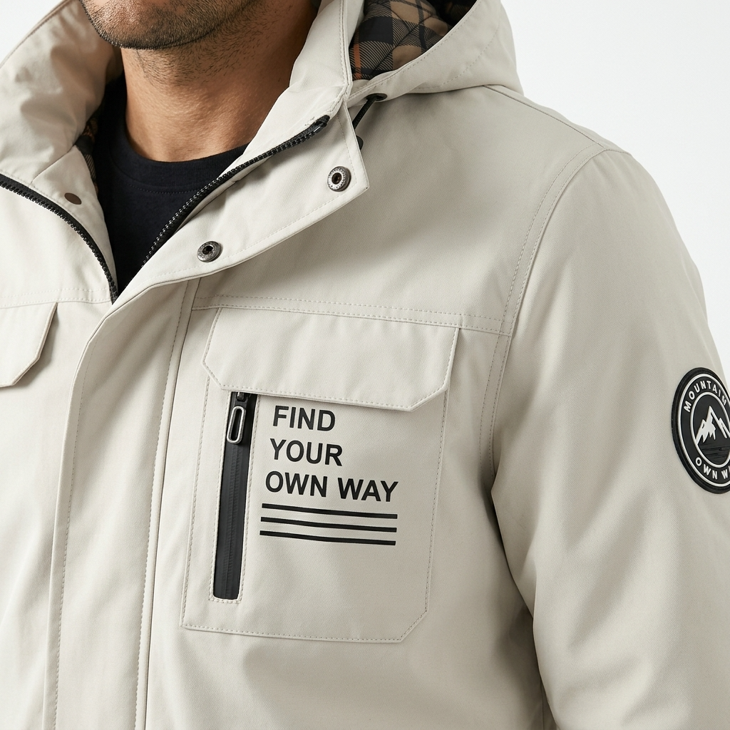 Chaqueta Impermeable Capucha Hombre