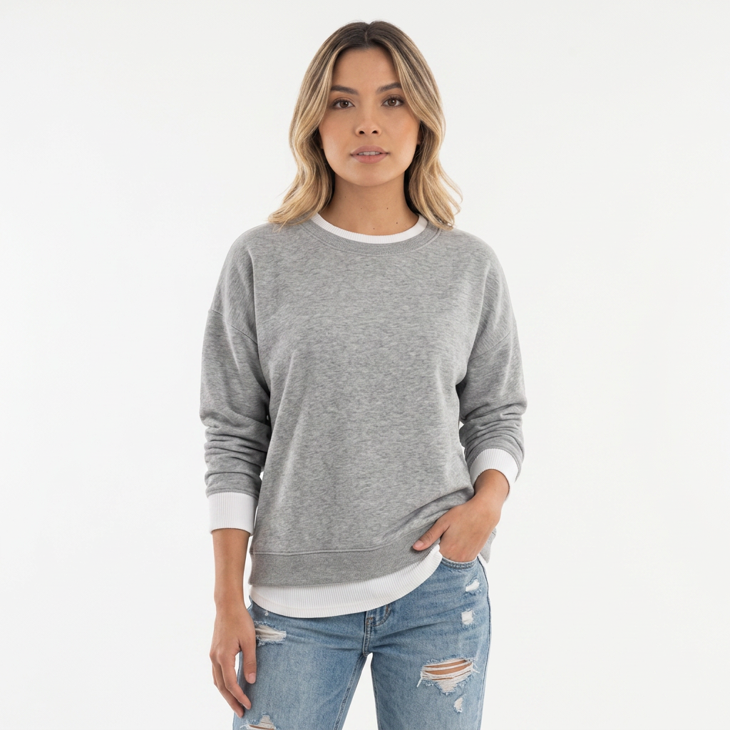 Sudadera Efecto Dos Piezas