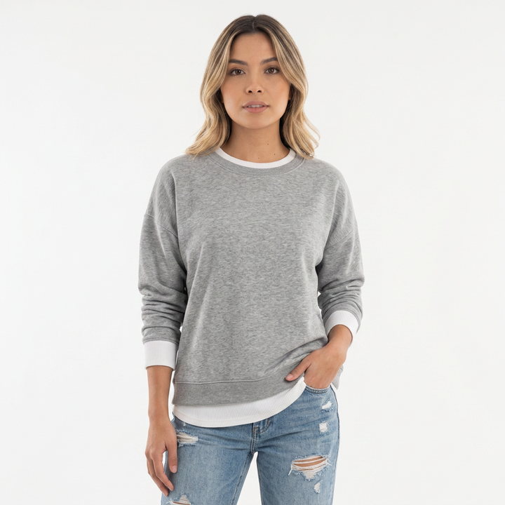 Sudadera Efecto Dos Piezas