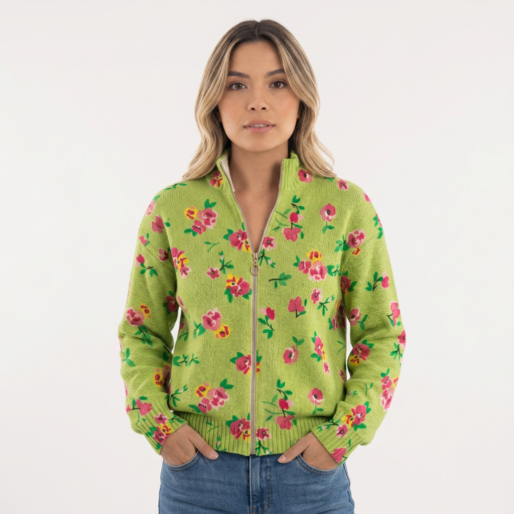 Chaqueta Cuello Alto Forro Polar