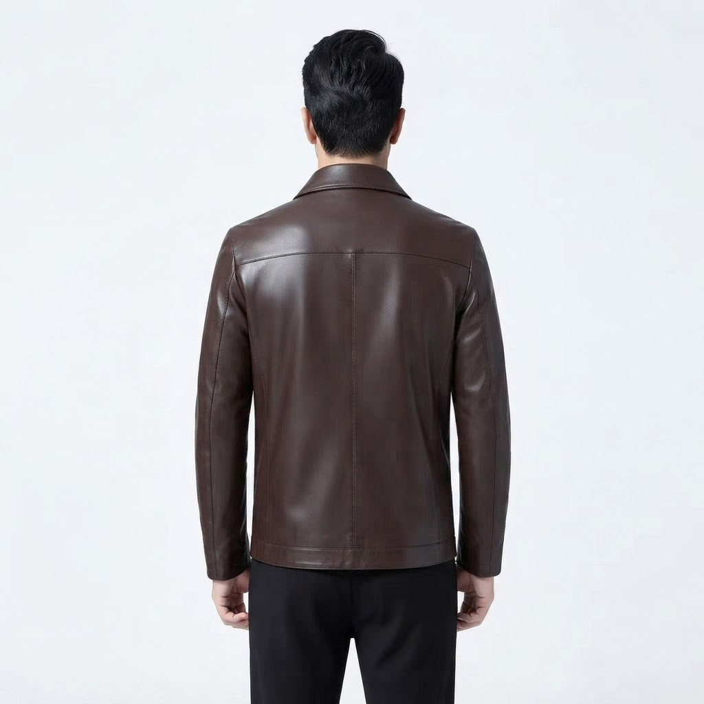 Chaqueta Piel Acabado Agrietado