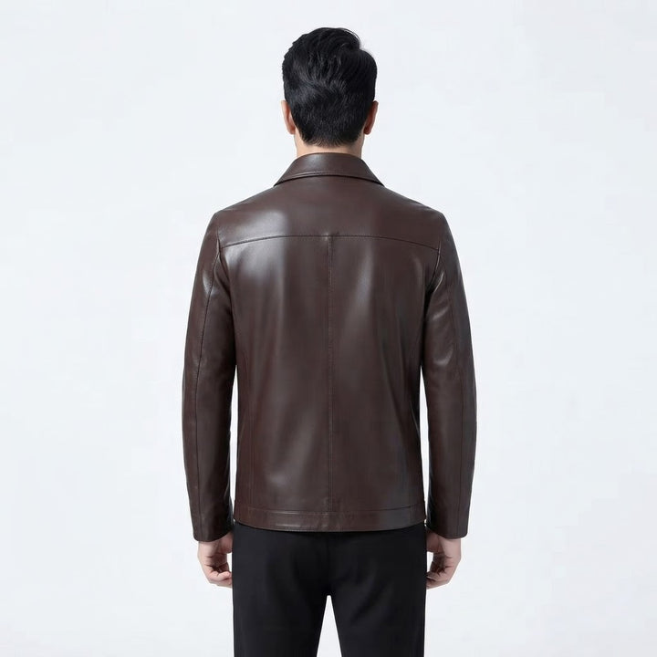 Chaqueta Piel Acabado Agrietado