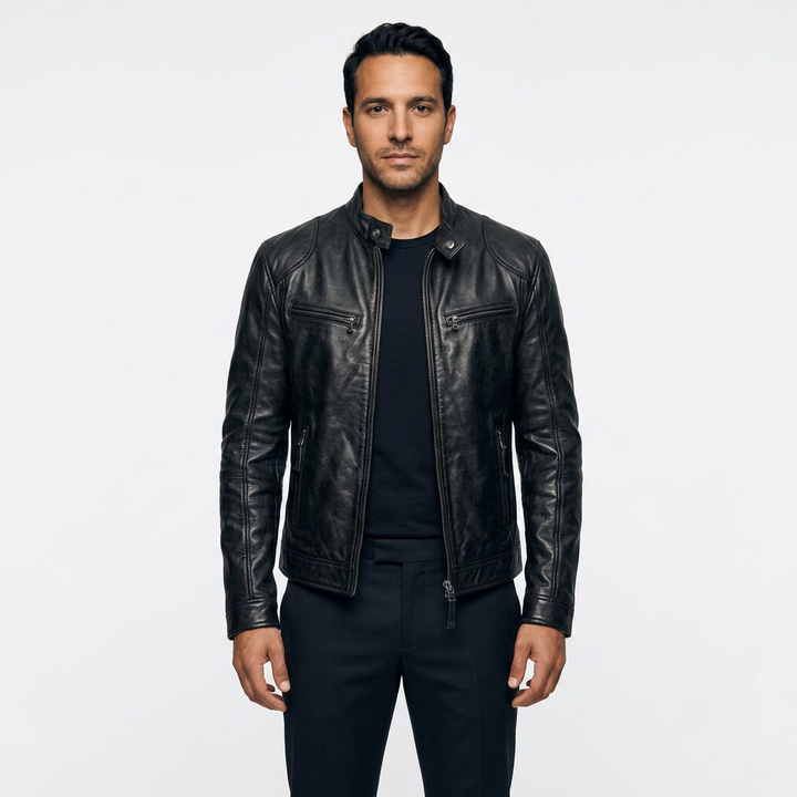 Chaqueta Piel Biker Hombre