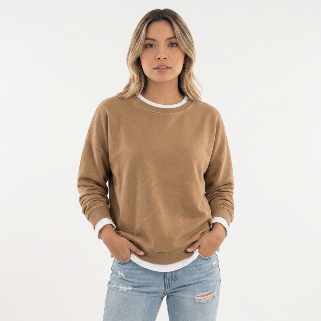 Sudadera Efecto Dos Piezas