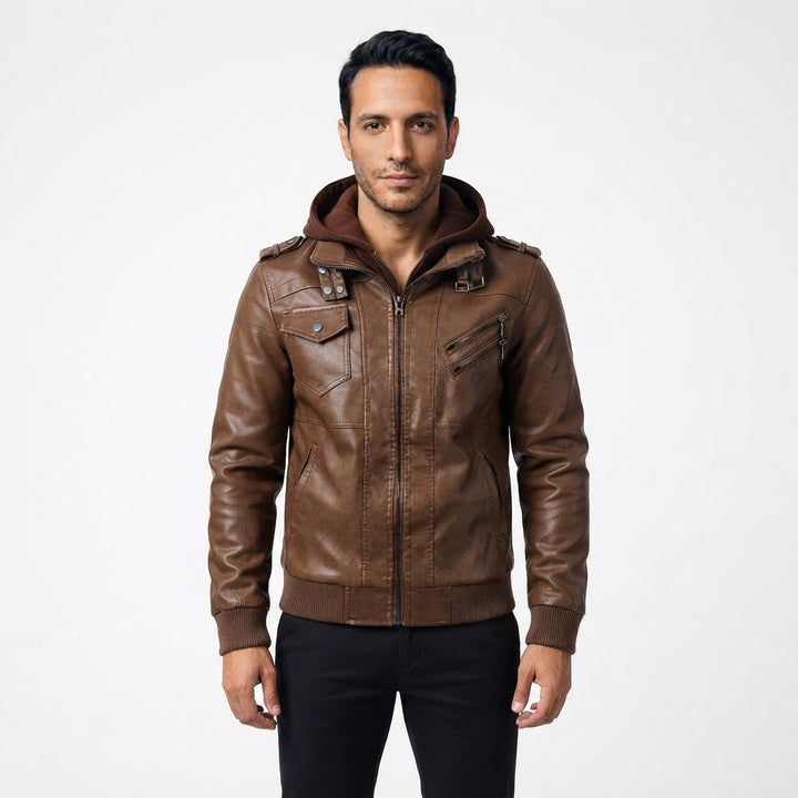 Chaqueta Motera Piel Premium