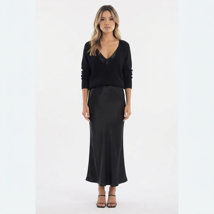 Vestido Midi con Jersey