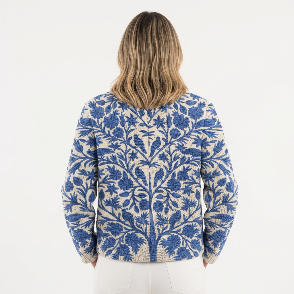 Cárdigan Bordado Floral Botones