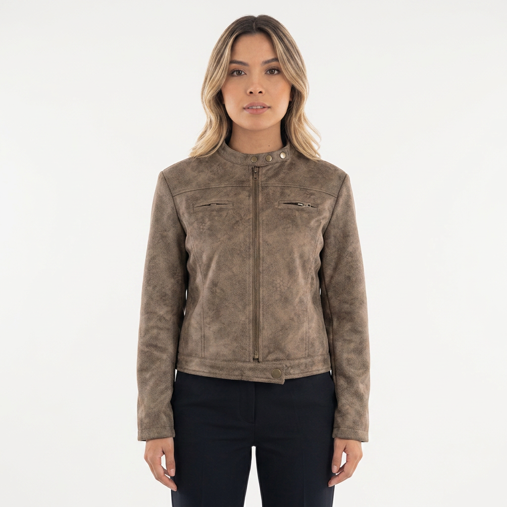 Chaqueta Biker Ante Mujer