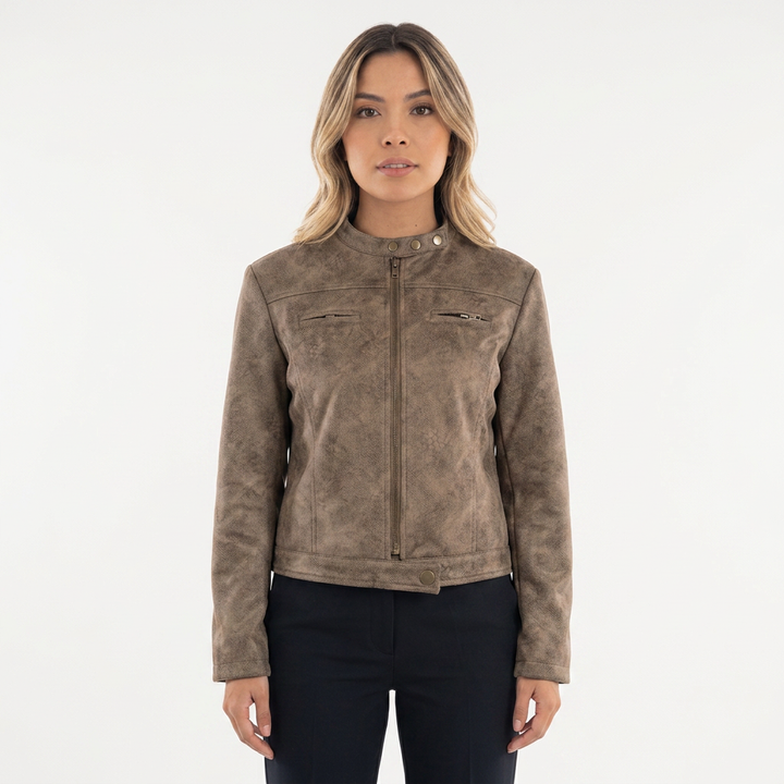 Chaqueta Biker Ante Mujer