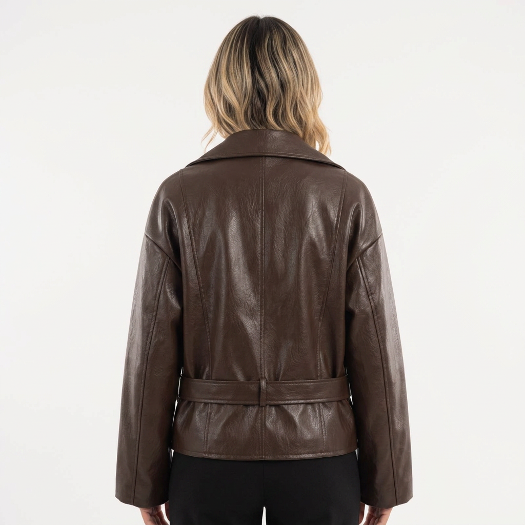 Chaqueta Piel Corta Textura 3D