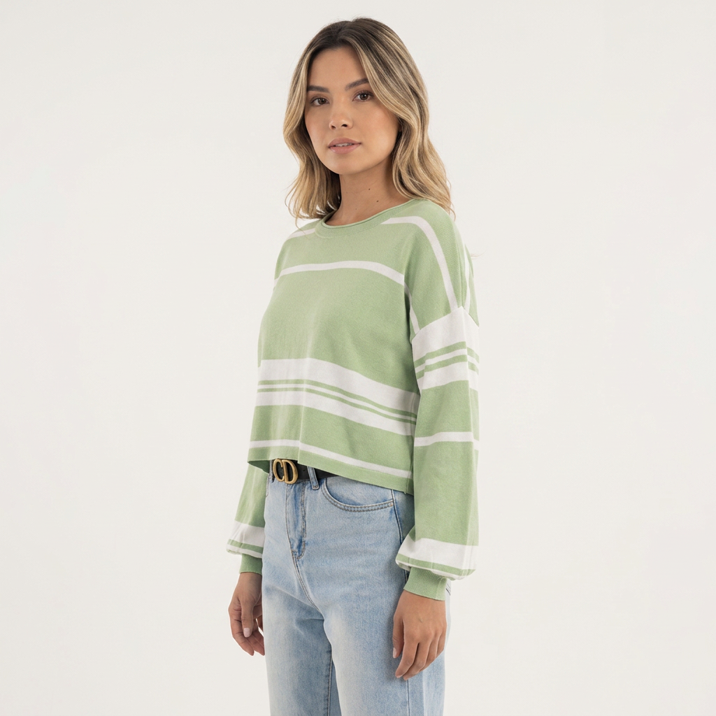 Sudadera Rayas Corte Holgado