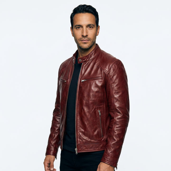 Chaqueta Piel Biker Hombre