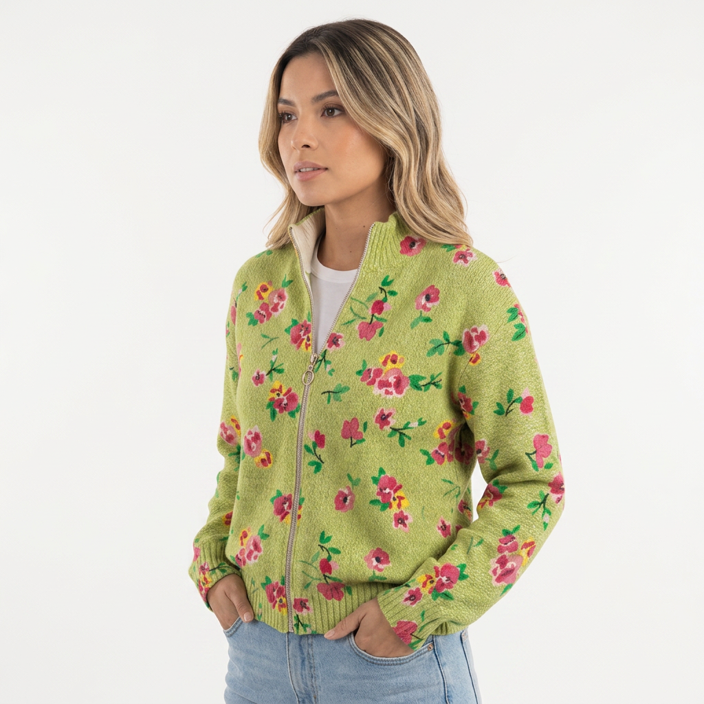 Chaqueta Cuello Alto Forro Polar