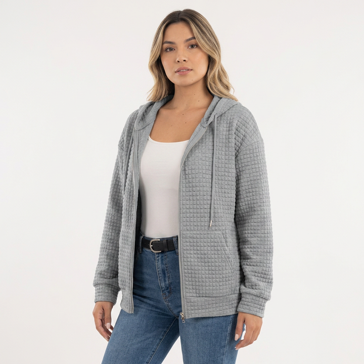 Chaqueta Capucha Material Estructurado