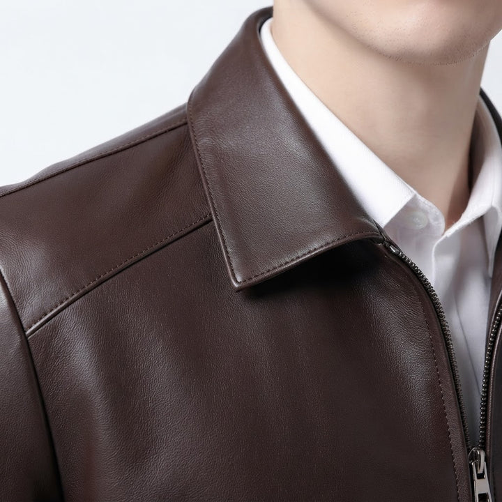 Chaqueta Piel Acabado Agrietado