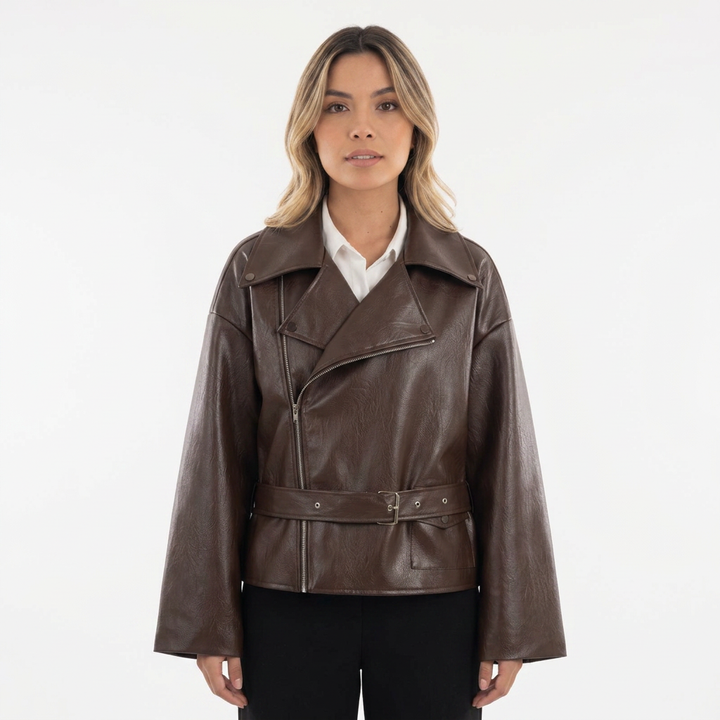 Chaqueta Piel Corta Textura 3D