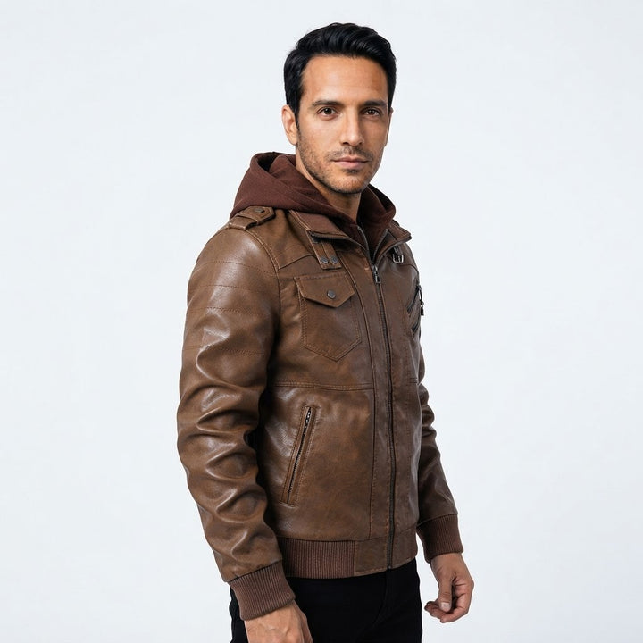 Chaqueta Motera Piel Premium