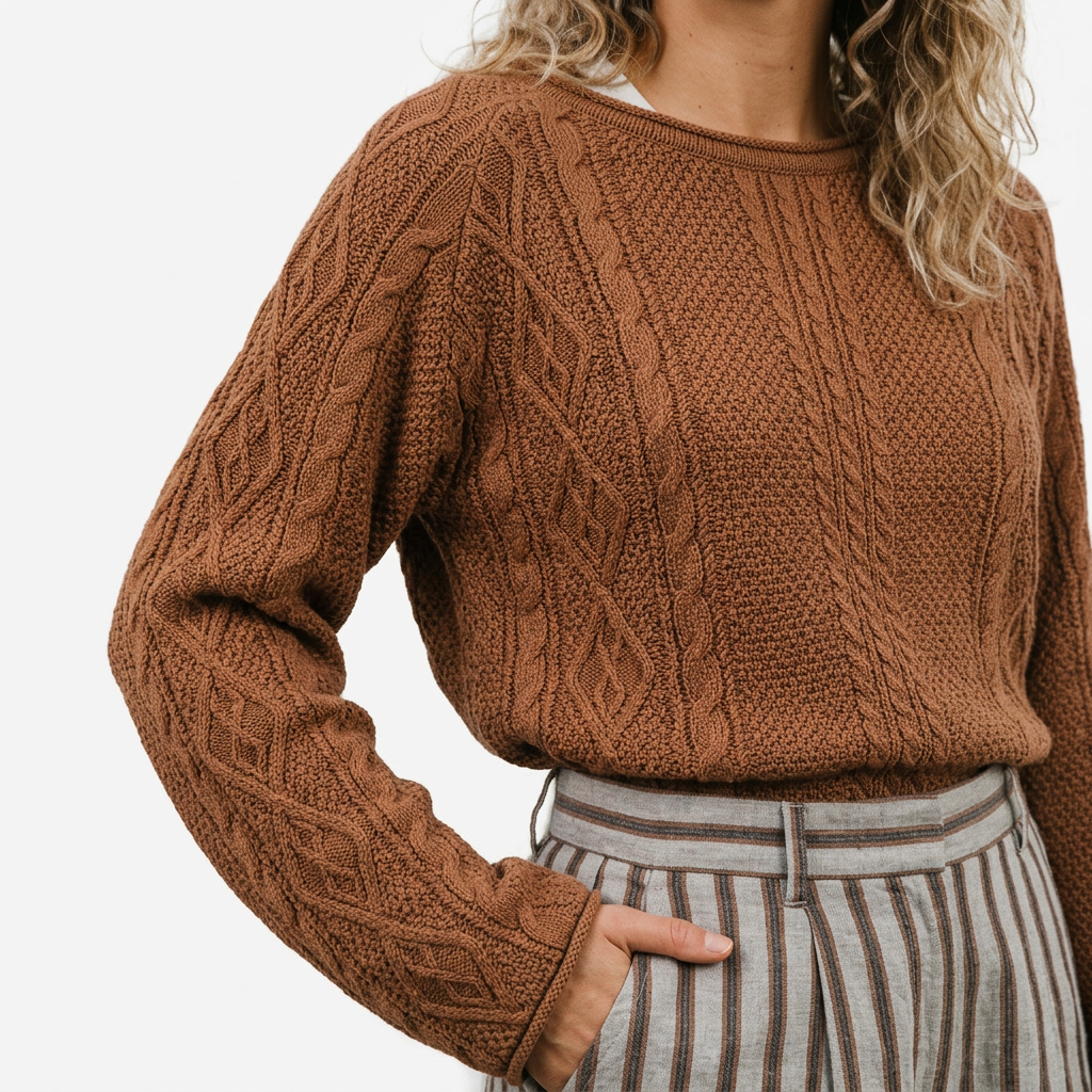 Jersey Punto Trenzado Casual