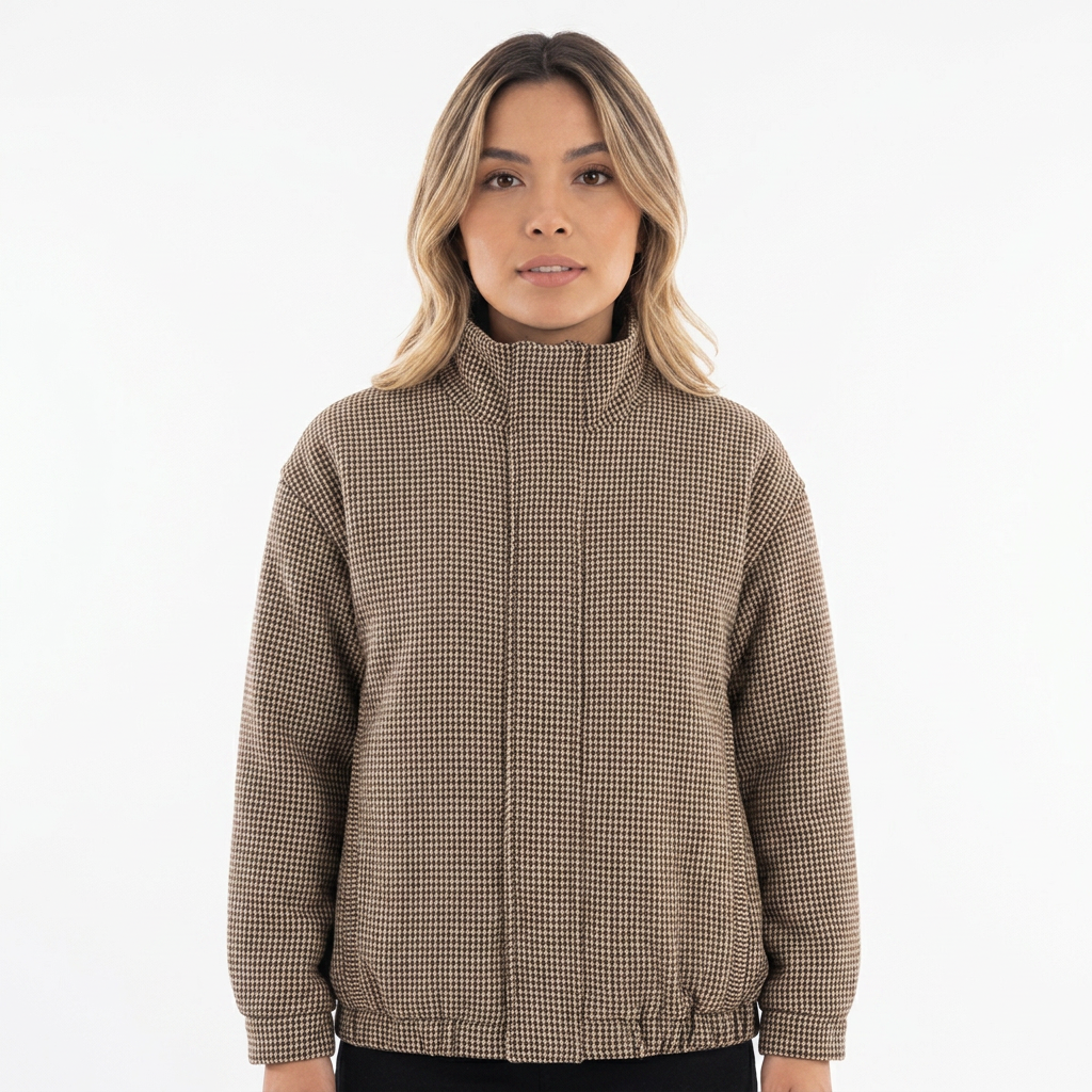 Chaqueta Piloto Cuadros Mujer