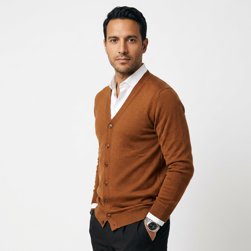Cárdigan Casual Hombre Botones