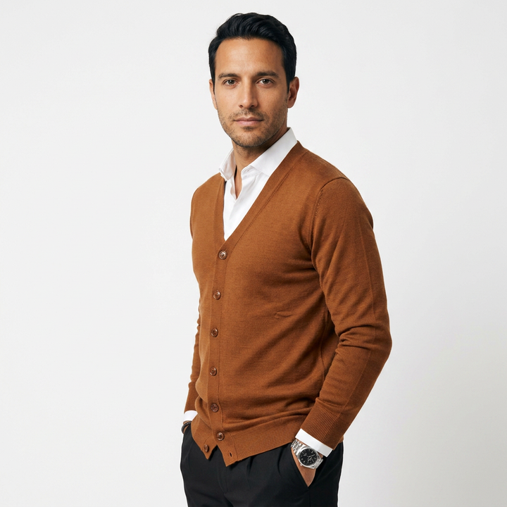 Cárdigan Casual Hombre Botones