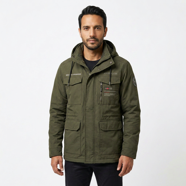 Chaqueta Impermeable Capucha Hombre