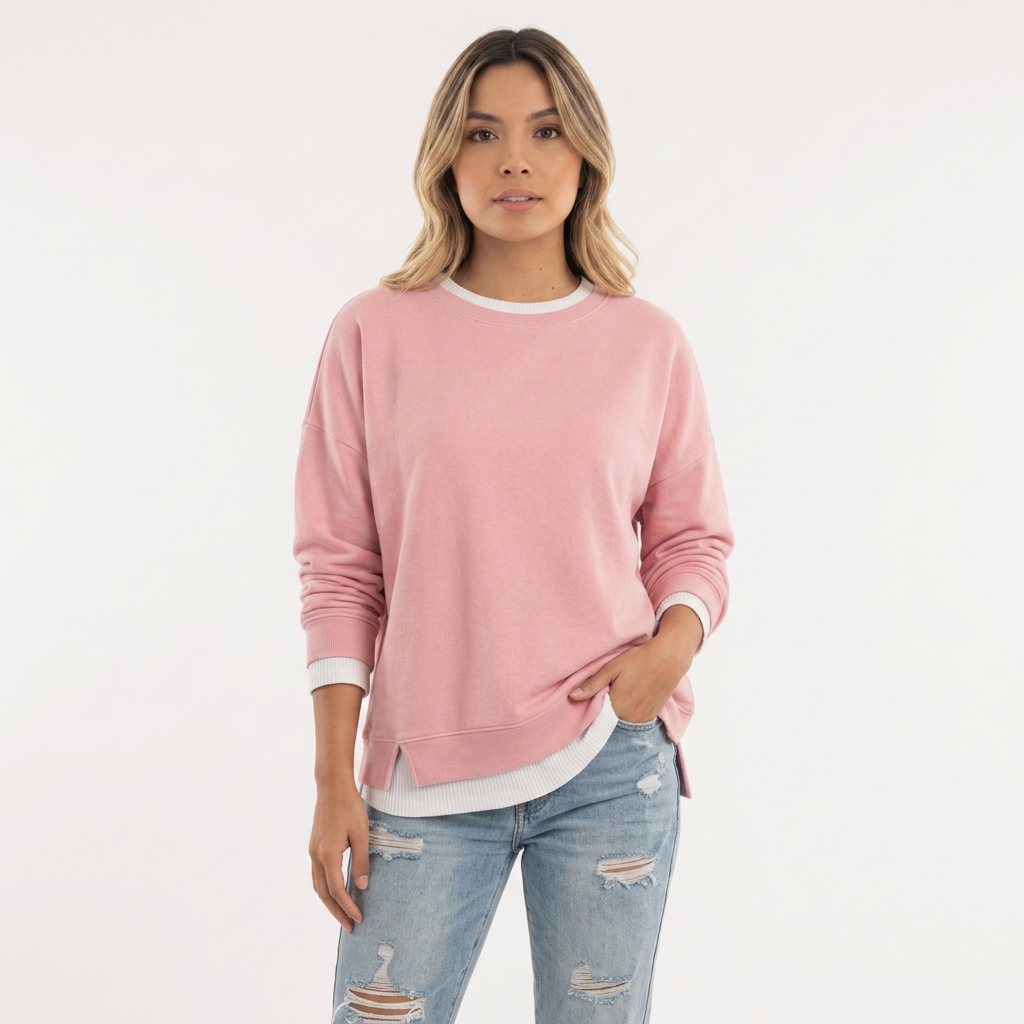 Sudadera Efecto Dos Piezas