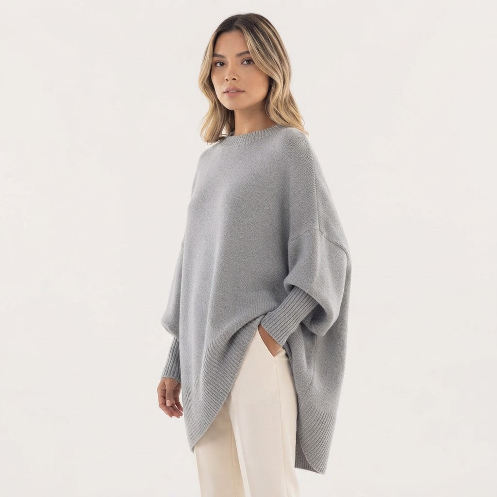 Jersey Oversize Dobladillo Asimétrico