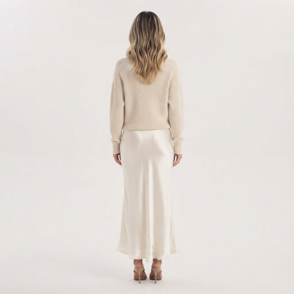 Vestido Midi con Jersey