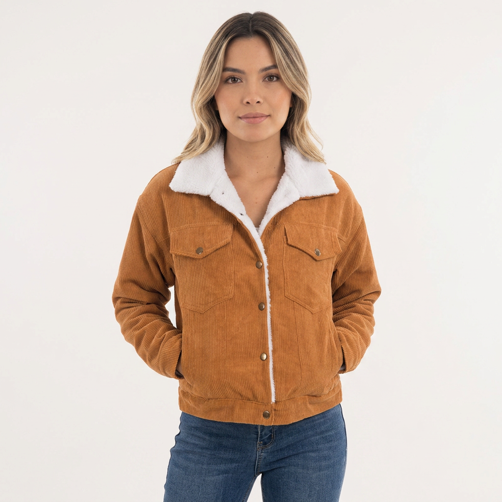 Chaqueta Pana Cuello Vuelto