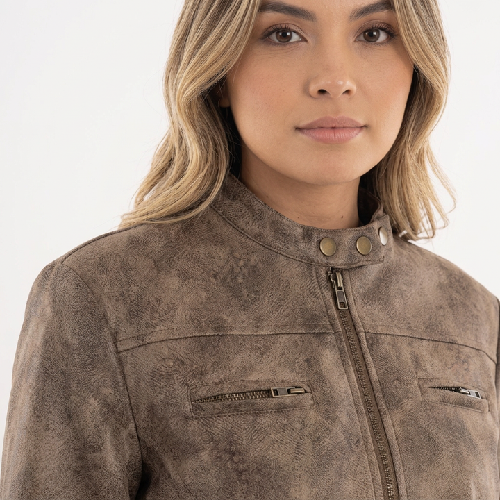 Chaqueta Biker Ante Mujer
