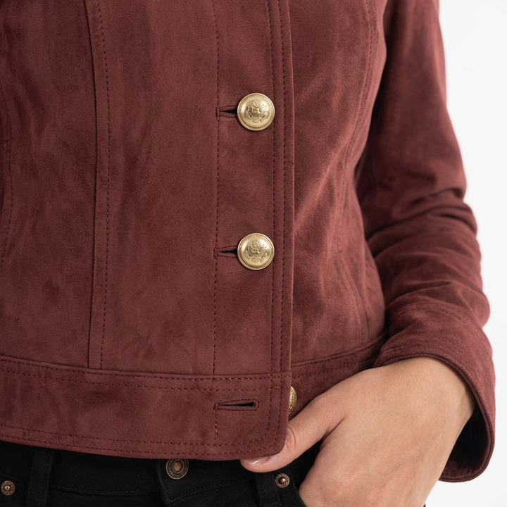 Chaqueta Ante Corta Retro