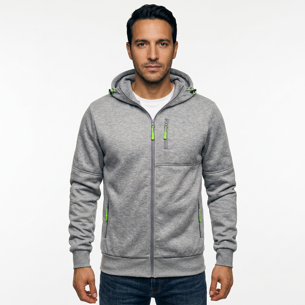 Sudadera Lana Cremallera Hombre