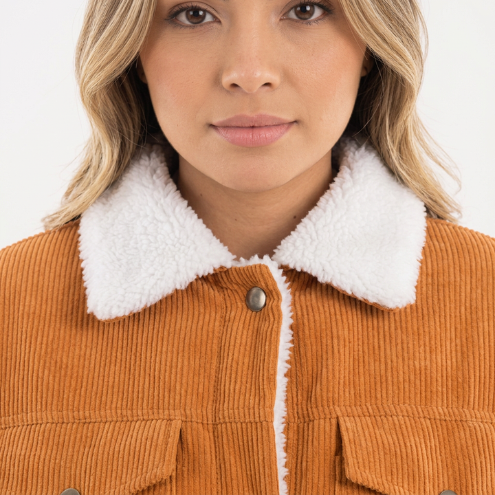 Chaqueta Pana Cuello Vuelto