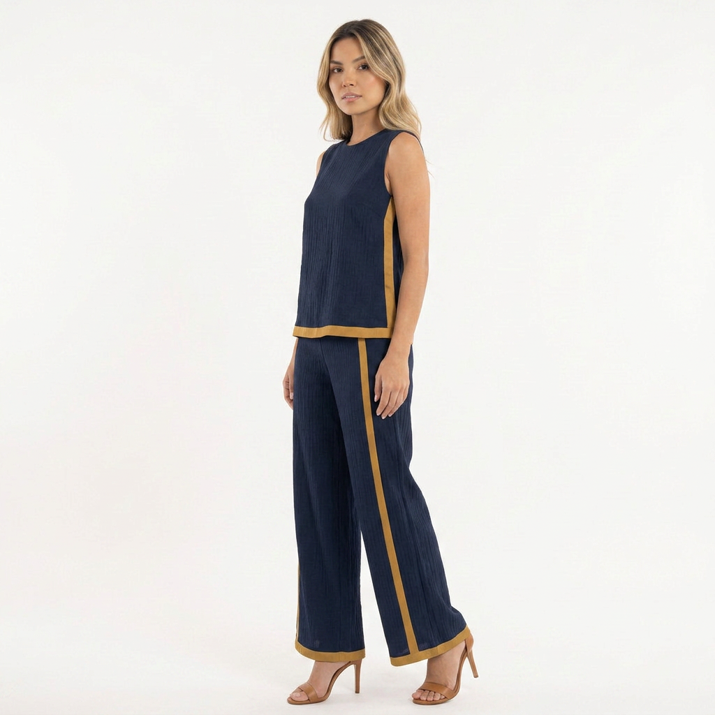 Conjunto Top Pantalón Ancho