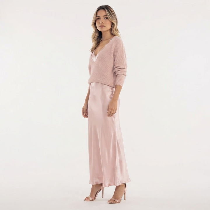 Vestido Midi con Jersey