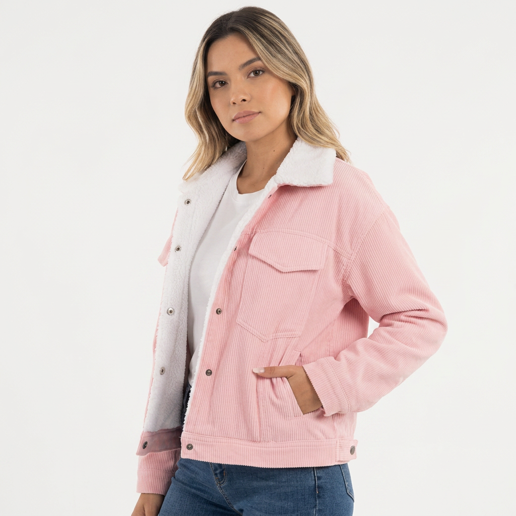 Chaqueta Pana Cuello Vuelto