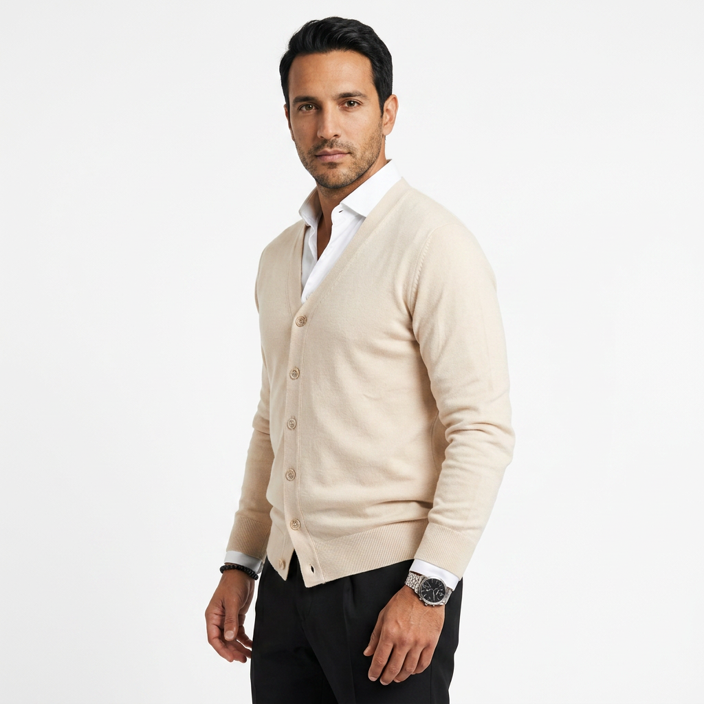 Cárdigan Casual Hombre Botones
