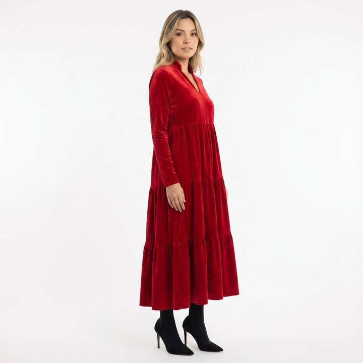 Vestido Fiesta Terciopelo Capas