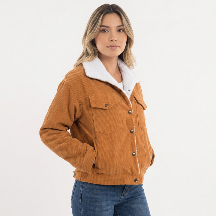 Chaqueta Pana Cuello Vuelto