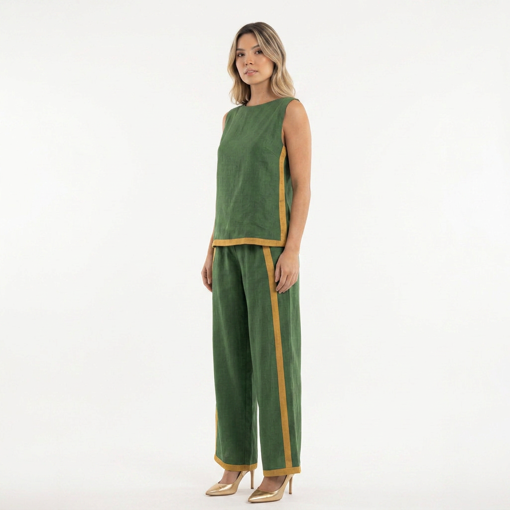 Conjunto Top Pantalón Ancho